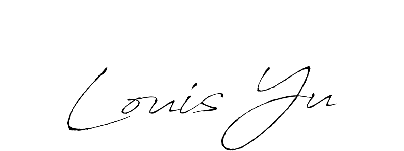 Make a beautiful signature design for name Louis Yu. With this signature (Antro_Vectra) style, you can create a handwritten signature for free. Louis Yu signature style 6 images and pictures png