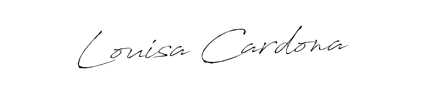 Antro_Vectra is a professional signature style that is perfect for those who want to add a touch of class to their signature. It is also a great choice for those who want to make their signature more unique. Get Louisa Cardona name to fancy signature for free. Louisa Cardona signature style 6 images and pictures png