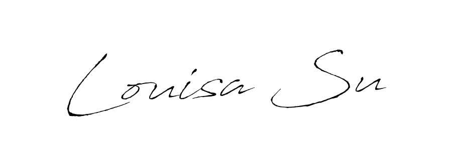 Create a beautiful signature design for name Louisa Su. With this signature (Antro_Vectra) fonts, you can make a handwritten signature for free. Louisa Su signature style 6 images and pictures png