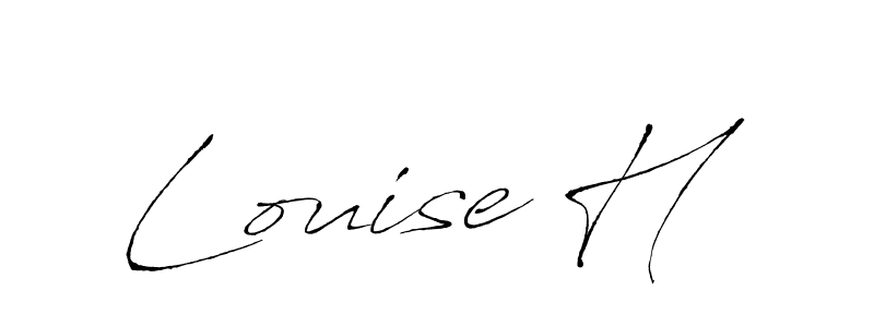 if you are searching for the best signature style for your name Louise H. so please give up your signature search. here we have designed multiple signature styles  using Antro_Vectra. Louise H signature style 6 images and pictures png