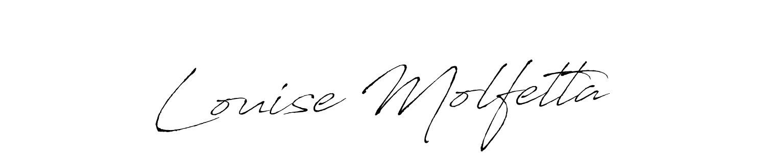 Antro_Vectra is a professional signature style that is perfect for those who want to add a touch of class to their signature. It is also a great choice for those who want to make their signature more unique. Get Louise Molfetta name to fancy signature for free. Louise Molfetta signature style 6 images and pictures png