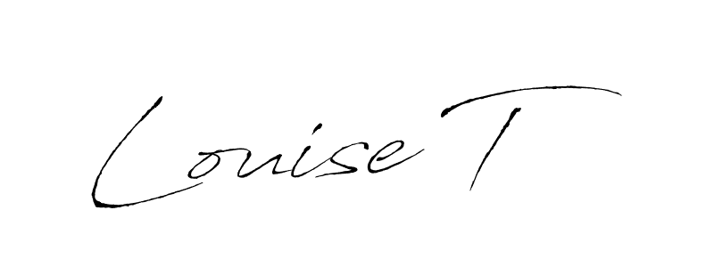 Make a beautiful signature design for name Louise T. With this signature (Antro_Vectra) style, you can create a handwritten signature for free. Louise T signature style 6 images and pictures png