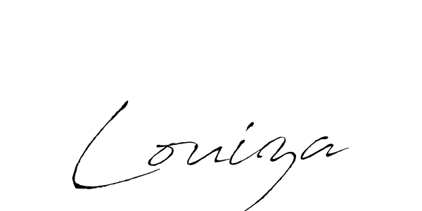 Make a beautiful signature design for name Louiza. With this signature (Antro_Vectra) style, you can create a handwritten signature for free. Louiza signature style 6 images and pictures png