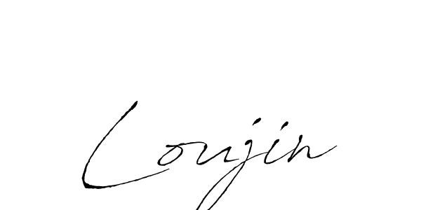 How to make Loujin name signature. Use Antro_Vectra style for creating short signs online. This is the latest handwritten sign. Loujin signature style 6 images and pictures png