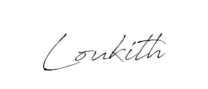 Create a beautiful signature design for name Loukith. With this signature (Antro_Vectra) fonts, you can make a handwritten signature for free. Loukith signature style 6 images and pictures png