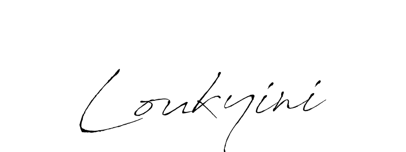 Make a beautiful signature design for name Loukyini. With this signature (Antro_Vectra) style, you can create a handwritten signature for free. Loukyini signature style 6 images and pictures png