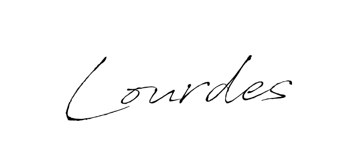 Make a beautiful signature design for name Lourdes. With this signature (Antro_Vectra) style, you can create a handwritten signature for free. Lourdes signature style 6 images and pictures png