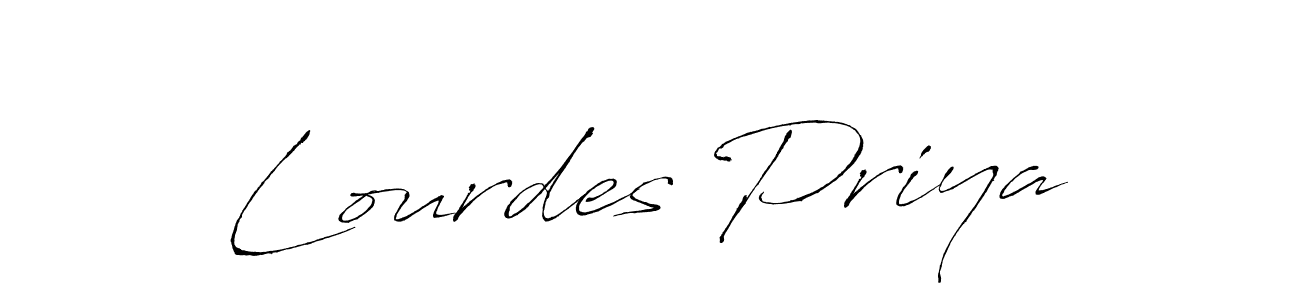 Create a beautiful signature design for name Lourdes Priya. With this signature (Antro_Vectra) fonts, you can make a handwritten signature for free. Lourdes Priya signature style 6 images and pictures png