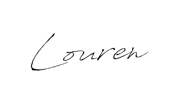 Make a beautiful signature design for name Louren. With this signature (Antro_Vectra) style, you can create a handwritten signature for free. Louren signature style 6 images and pictures png