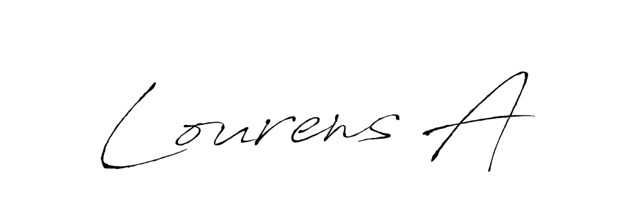 How to make Lourens A name signature. Use Antro_Vectra style for creating short signs online. This is the latest handwritten sign. Lourens A signature style 6 images and pictures png