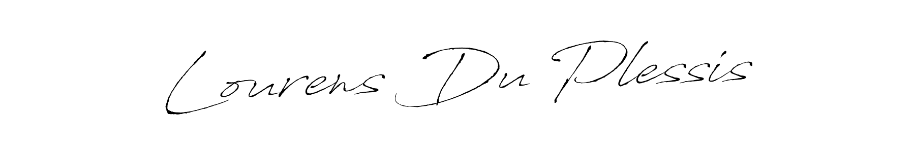 How to make Lourens Du Plessis name signature. Use Antro_Vectra style for creating short signs online. This is the latest handwritten sign. Lourens Du Plessis signature style 6 images and pictures png