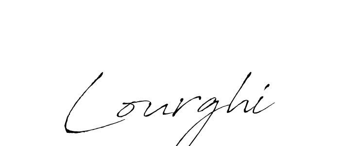 How to make Lourghi signature? Antro_Vectra is a professional autograph style. Create handwritten signature for Lourghi name. Lourghi signature style 6 images and pictures png