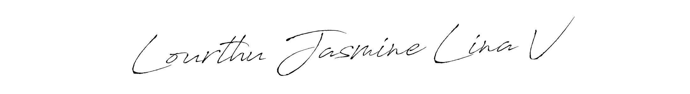 Design your own signature with our free online signature maker. With this signature software, you can create a handwritten (Antro_Vectra) signature for name Lourthu Jasmine Lina V. Lourthu Jasmine Lina V signature style 6 images and pictures png