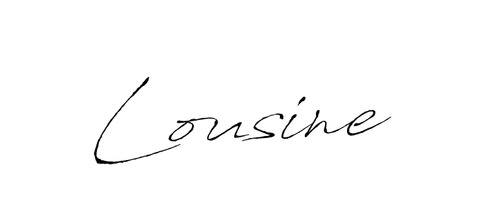 Create a beautiful signature design for name Lousine. With this signature (Antro_Vectra) fonts, you can make a handwritten signature for free. Lousine signature style 6 images and pictures png