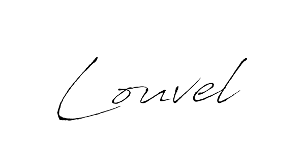 How to make Louvel signature? Antro_Vectra is a professional autograph style. Create handwritten signature for Louvel name. Louvel signature style 6 images and pictures png