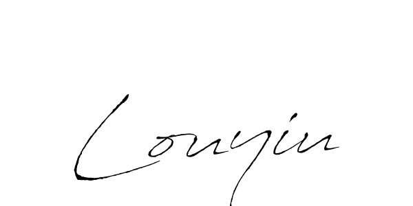 Create a beautiful signature design for name Louyiu. With this signature (Antro_Vectra) fonts, you can make a handwritten signature for free. Louyiu signature style 6 images and pictures png