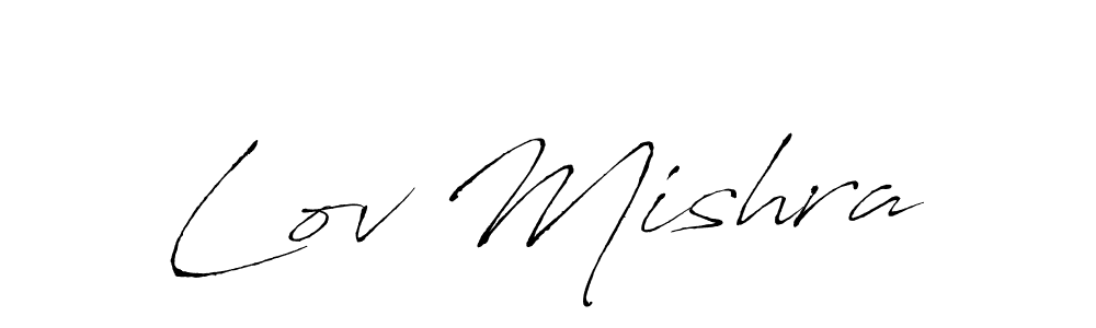 How to make Lov Mishra name signature. Use Antro_Vectra style for creating short signs online. This is the latest handwritten sign. Lov Mishra signature style 6 images and pictures png