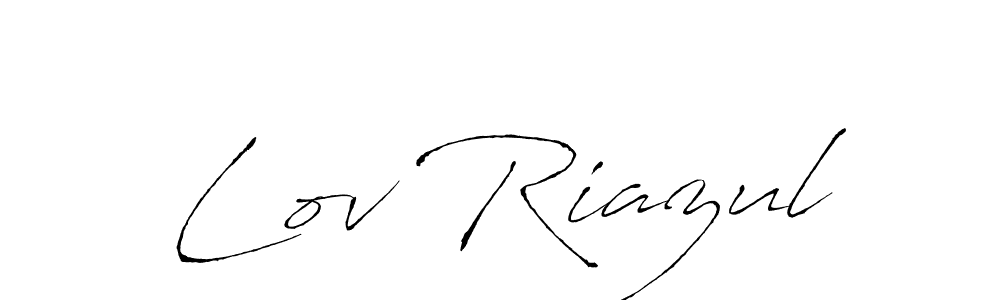 Make a beautiful signature design for name Lov Riazul. With this signature (Antro_Vectra) style, you can create a handwritten signature for free. Lov Riazul signature style 6 images and pictures png