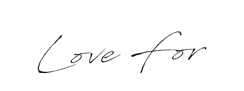 Design your own signature with our free online signature maker. With this signature software, you can create a handwritten (Antro_Vectra) signature for name Love For. Love For signature style 6 images and pictures png