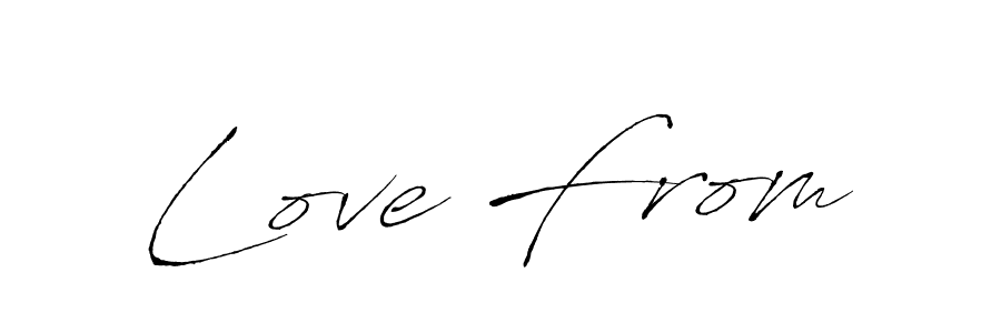 if you are searching for the best signature style for your name Love From. so please give up your signature search. here we have designed multiple signature styles  using Antro_Vectra. Love From signature style 6 images and pictures png