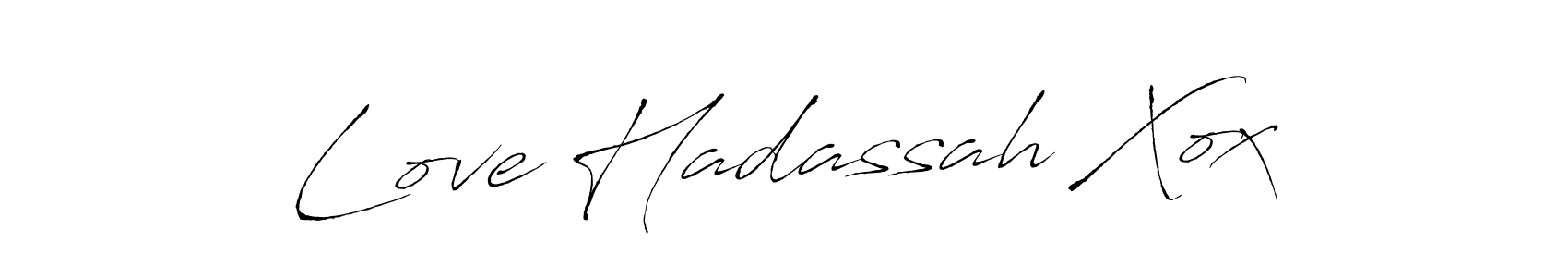 Love Hadassah Xox stylish signature style. Best Handwritten Sign (Antro_Vectra) for my name. Handwritten Signature Collection Ideas for my name Love Hadassah Xox. Love Hadassah Xox signature style 6 images and pictures png