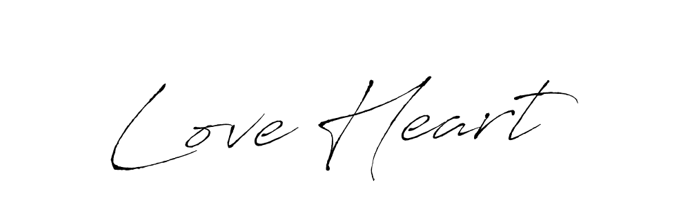 Design your own signature with our free online signature maker. With this signature software, you can create a handwritten (Antro_Vectra) signature for name Love Heart. Love Heart signature style 6 images and pictures png