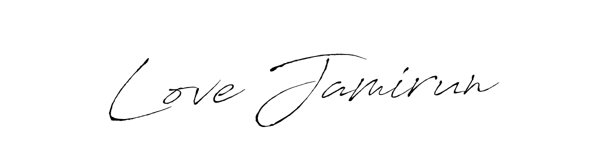Design your own signature with our free online signature maker. With this signature software, you can create a handwritten (Antro_Vectra) signature for name Love Jamirun. Love Jamirun signature style 6 images and pictures png