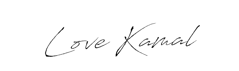 Love Kamal stylish signature style. Best Handwritten Sign (Antro_Vectra) for my name. Handwritten Signature Collection Ideas for my name Love Kamal. Love Kamal signature style 6 images and pictures png