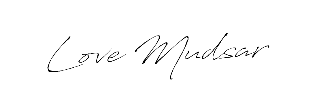 How to make Love Mudsar name signature. Use Antro_Vectra style for creating short signs online. This is the latest handwritten sign. Love Mudsar signature style 6 images and pictures png