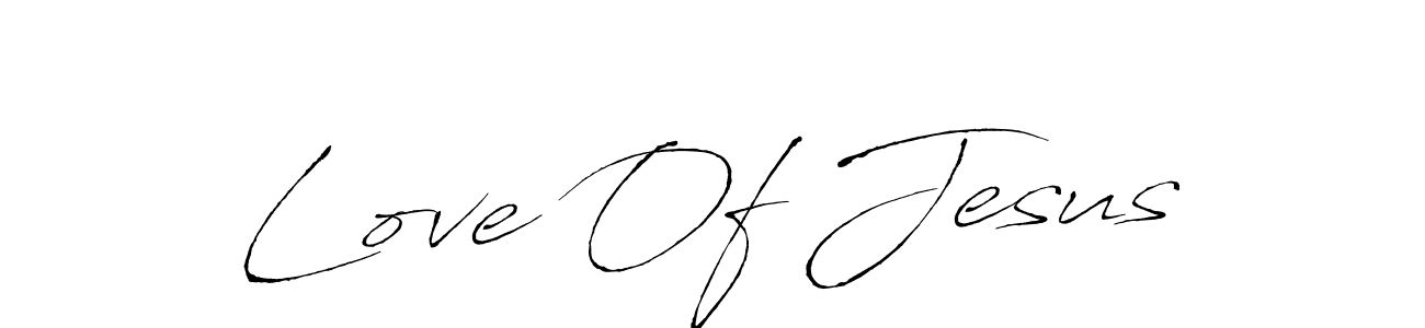 Design your own signature with our free online signature maker. With this signature software, you can create a handwritten (Antro_Vectra) signature for name Love Of Jesus. Love Of Jesus signature style 6 images and pictures png