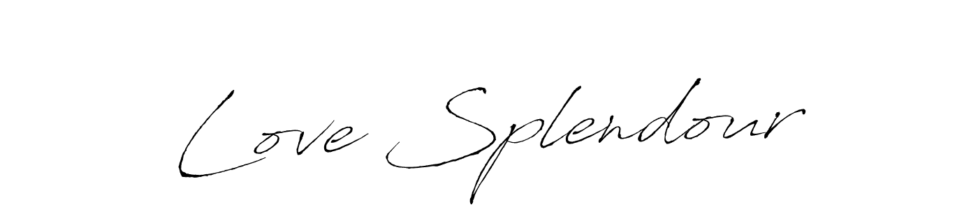 Use a signature maker to create a handwritten signature online. With this signature software, you can design (Antro_Vectra) your own signature for name Love Splendour. Love Splendour signature style 6 images and pictures png