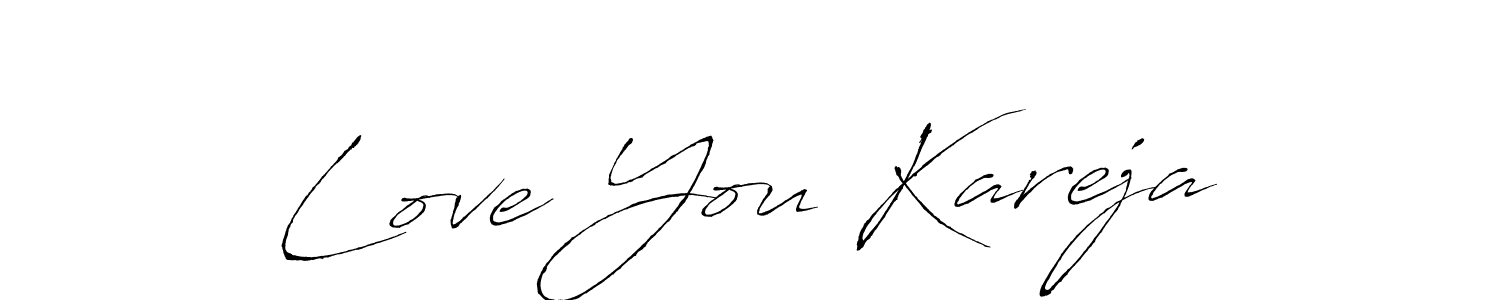 Also we have Love You Kareja name is the best signature style. Create professional handwritten signature collection using Antro_Vectra autograph style. Love You Kareja signature style 6 images and pictures png