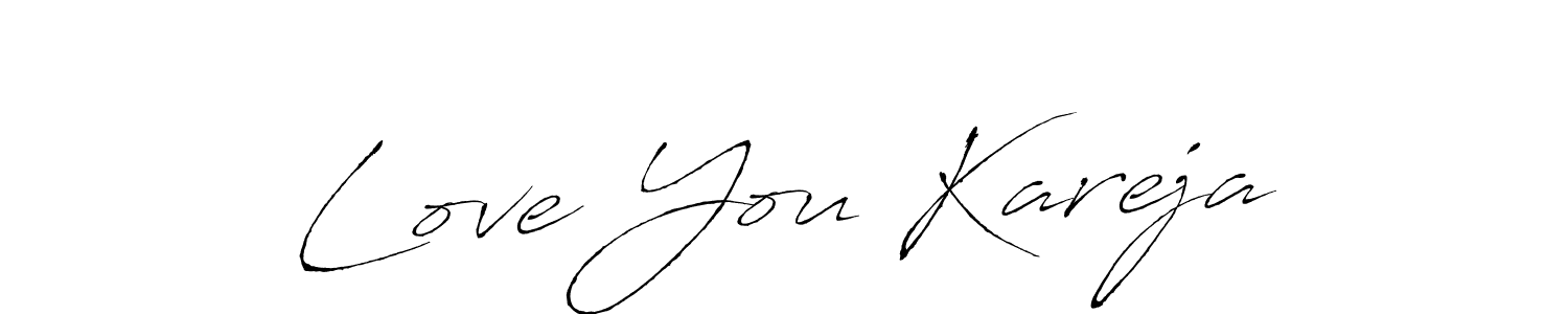 Also we have Love You Kareja name is the best signature style. Create professional handwritten signature collection using Antro_Vectra autograph style. Love You Kareja signature style 6 images and pictures png