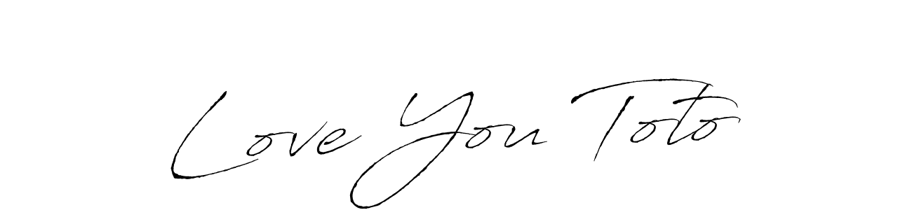Design your own signature with our free online signature maker. With this signature software, you can create a handwritten (Antro_Vectra) signature for name Love You Toto. Love You Toto signature style 6 images and pictures png