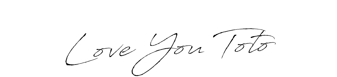 Design your own signature with our free online signature maker. With this signature software, you can create a handwritten (Antro_Vectra) signature for name Love You Toto. Love You Toto signature style 6 images and pictures png