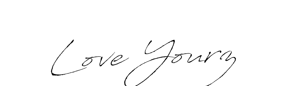 Make a beautiful signature design for name Love Yourz. With this signature (Antro_Vectra) style, you can create a handwritten signature for free. Love Yourz signature style 6 images and pictures png