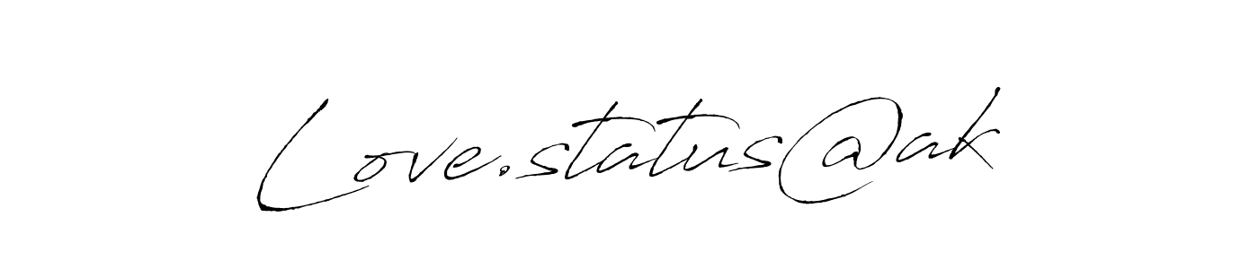 Create a beautiful signature design for name Love.status@ak. With this signature (Antro_Vectra) fonts, you can make a handwritten signature for free. Love.status@ak signature style 6 images and pictures png