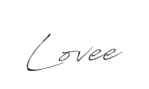 Lovee stylish signature style. Best Handwritten Sign (Antro_Vectra) for my name. Handwritten Signature Collection Ideas for my name Lovee. Lovee signature style 6 images and pictures png