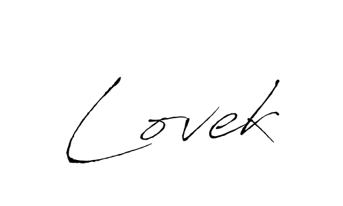 Design your own signature with our free online signature maker. With this signature software, you can create a handwritten (Antro_Vectra) signature for name Lovek. Lovek signature style 6 images and pictures png