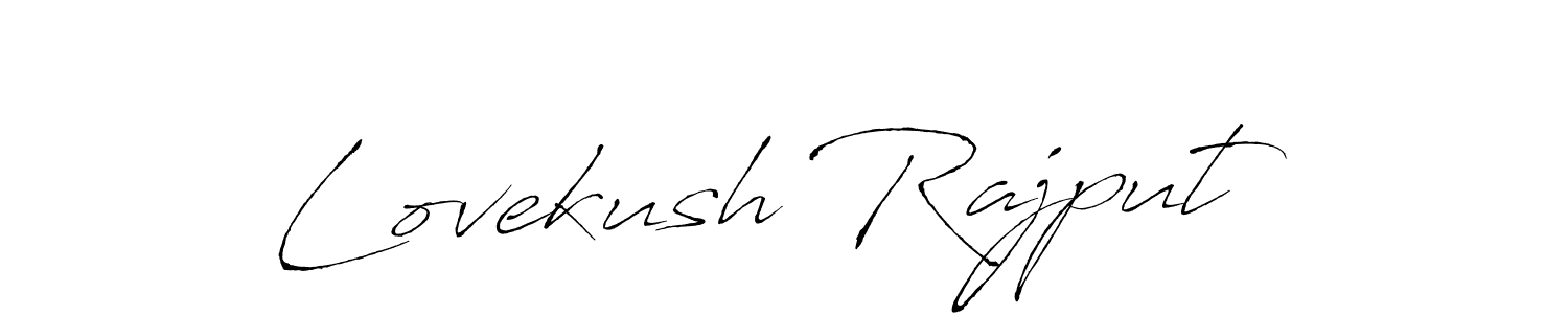 You should practise on your own different ways (Antro_Vectra) to write your name (Lovekush Rajput) in signature. don't let someone else do it for you. Lovekush Rajput signature style 6 images and pictures png