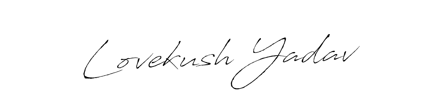The best way (Antro_Vectra) to make a short signature is to pick only two or three words in your name. The name Lovekush Yadav include a total of six letters. For converting this name. Lovekush Yadav signature style 6 images and pictures png