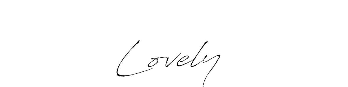 How to make Lovely❤️ name signature. Use Antro_Vectra style for creating short signs online. This is the latest handwritten sign. Lovely❤️ signature style 6 images and pictures png