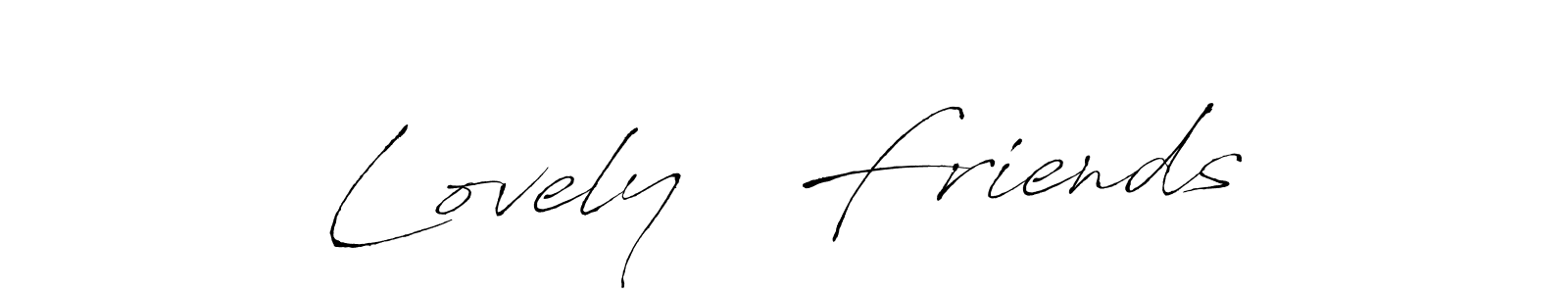 How to Draw Lovely   Friends signature style? Antro_Vectra is a latest design signature styles for name Lovely   Friends. Lovely   Friends signature style 6 images and pictures png