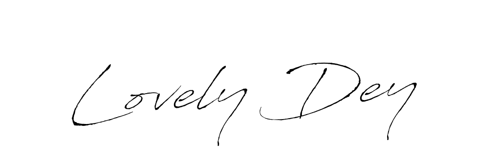 if you are searching for the best signature style for your name Lovely Dey. so please give up your signature search. here we have designed multiple signature styles  using Antro_Vectra. Lovely Dey signature style 6 images and pictures png
