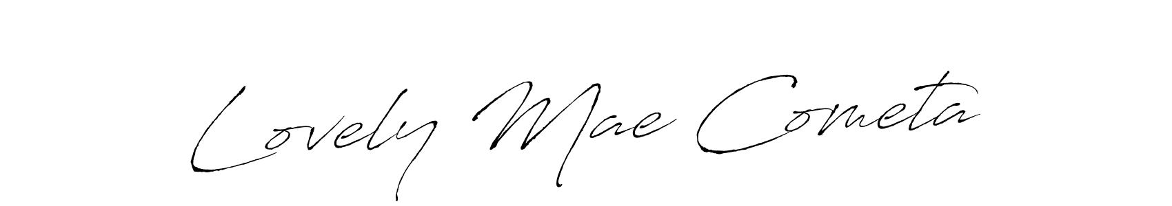 Antro_Vectra is a professional signature style that is perfect for those who want to add a touch of class to their signature. It is also a great choice for those who want to make their signature more unique. Get Lovely Mae Cometa name to fancy signature for free. Lovely Mae Cometa signature style 6 images and pictures png