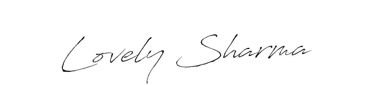 You should practise on your own different ways (Antro_Vectra) to write your name (Lovely Sharma) in signature. don't let someone else do it for you. Lovely Sharma signature style 6 images and pictures png