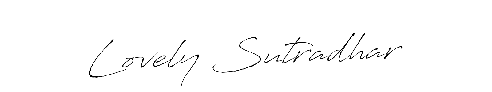 if you are searching for the best signature style for your name Lovely Sutradhar. so please give up your signature search. here we have designed multiple signature styles  using Antro_Vectra. Lovely Sutradhar signature style 6 images and pictures png