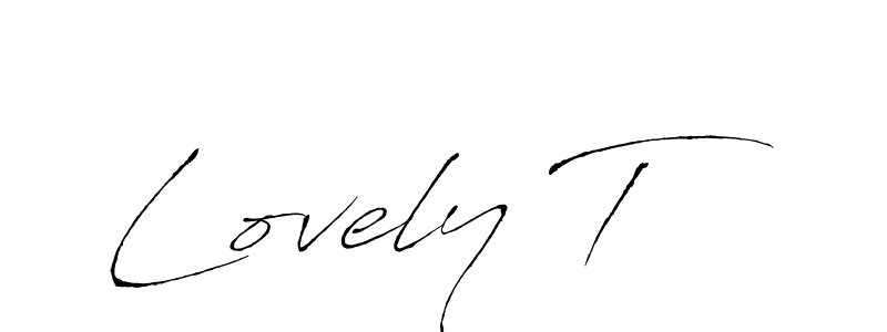 How to make Lovely T signature? Antro_Vectra is a professional autograph style. Create handwritten signature for Lovely T name. Lovely T signature style 6 images and pictures png