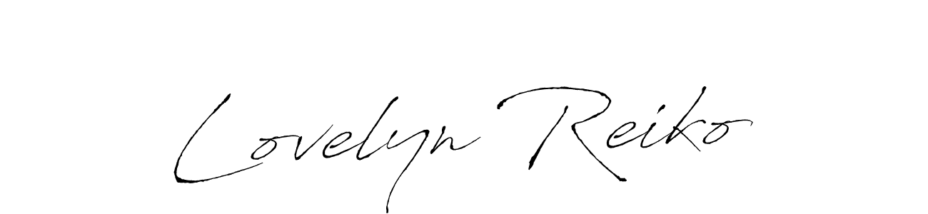 How to make Lovelyn Reiko signature? Antro_Vectra is a professional autograph style. Create handwritten signature for Lovelyn Reiko name. Lovelyn Reiko signature style 6 images and pictures png