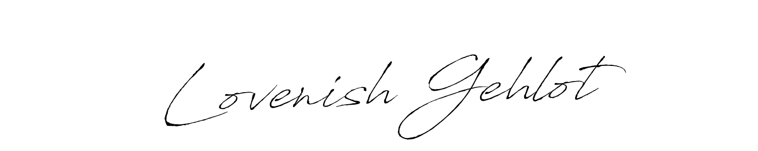 Create a beautiful signature design for name Lovenish Gehlot. With this signature (Antro_Vectra) fonts, you can make a handwritten signature for free. Lovenish Gehlot signature style 6 images and pictures png